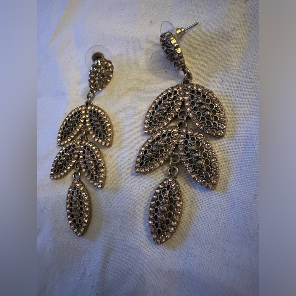 Fall Copper Leaf Statement Earrings - image 4
